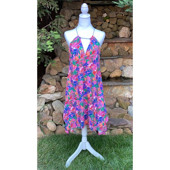 Banana Boat Dresses & Skirts - Banana Boat Sundress Size LARGE new with tags Mauve Floral UPF 50+ Halter